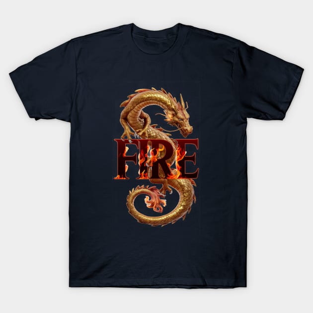 Dragon Fire T-Shirt by DOUNITK